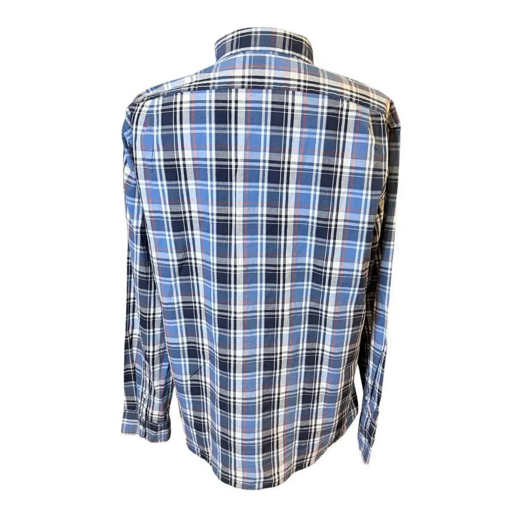 NWT J. Crew Flex Washed Slim Button Down Plaid Shirt XL Re-Imagined Sustainable